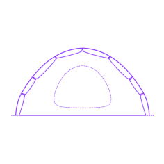 Buildings Temporary Structures 3 Person Tent Craft Design Svg File, Free Vectors File